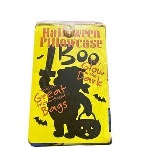 Vintage Pooh Halloween Glow-in-the-Dark Pillowcase Trick or Treat Bag